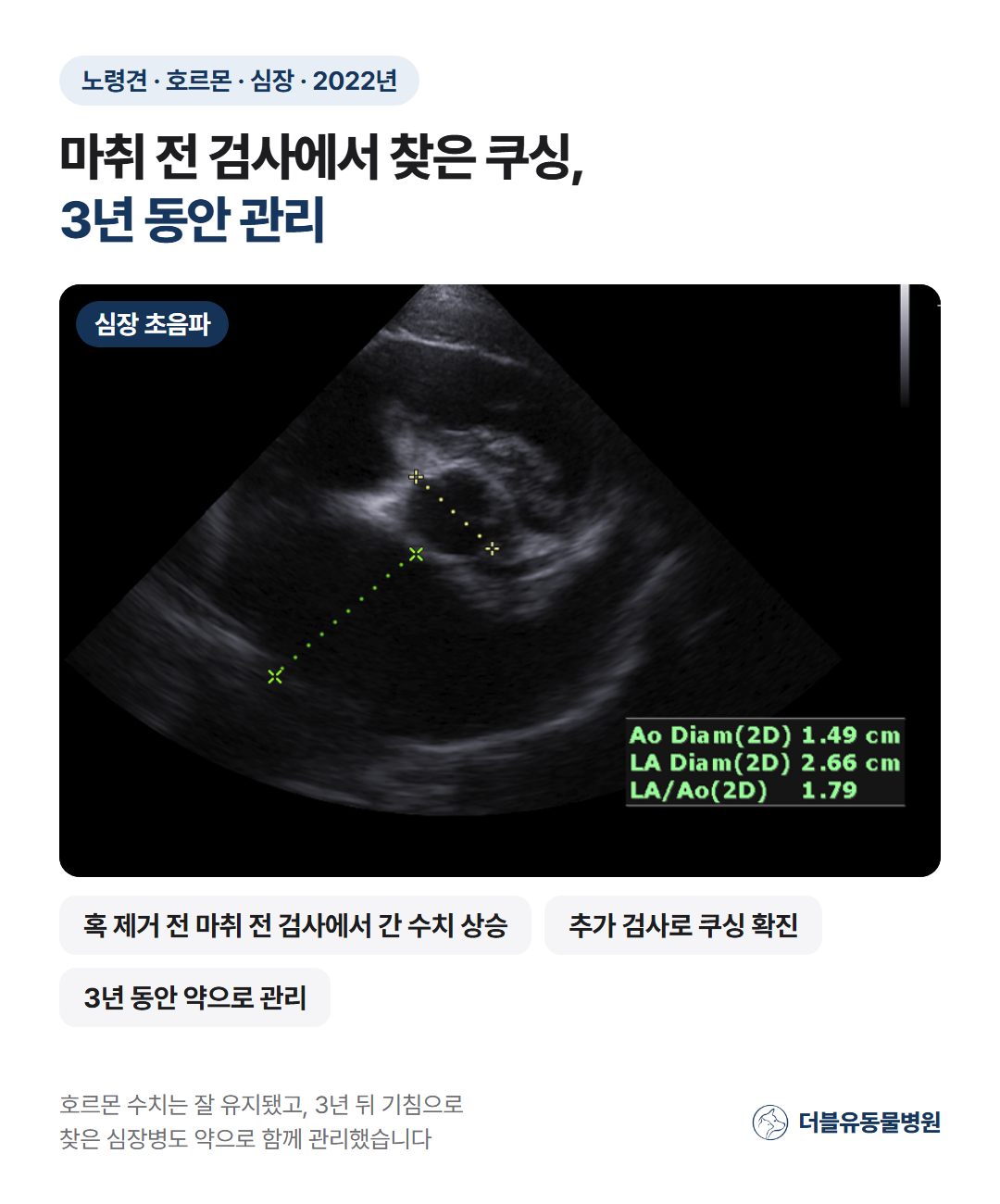 쿠싱 증후군과 심장병을 3년간 관리한 케이스